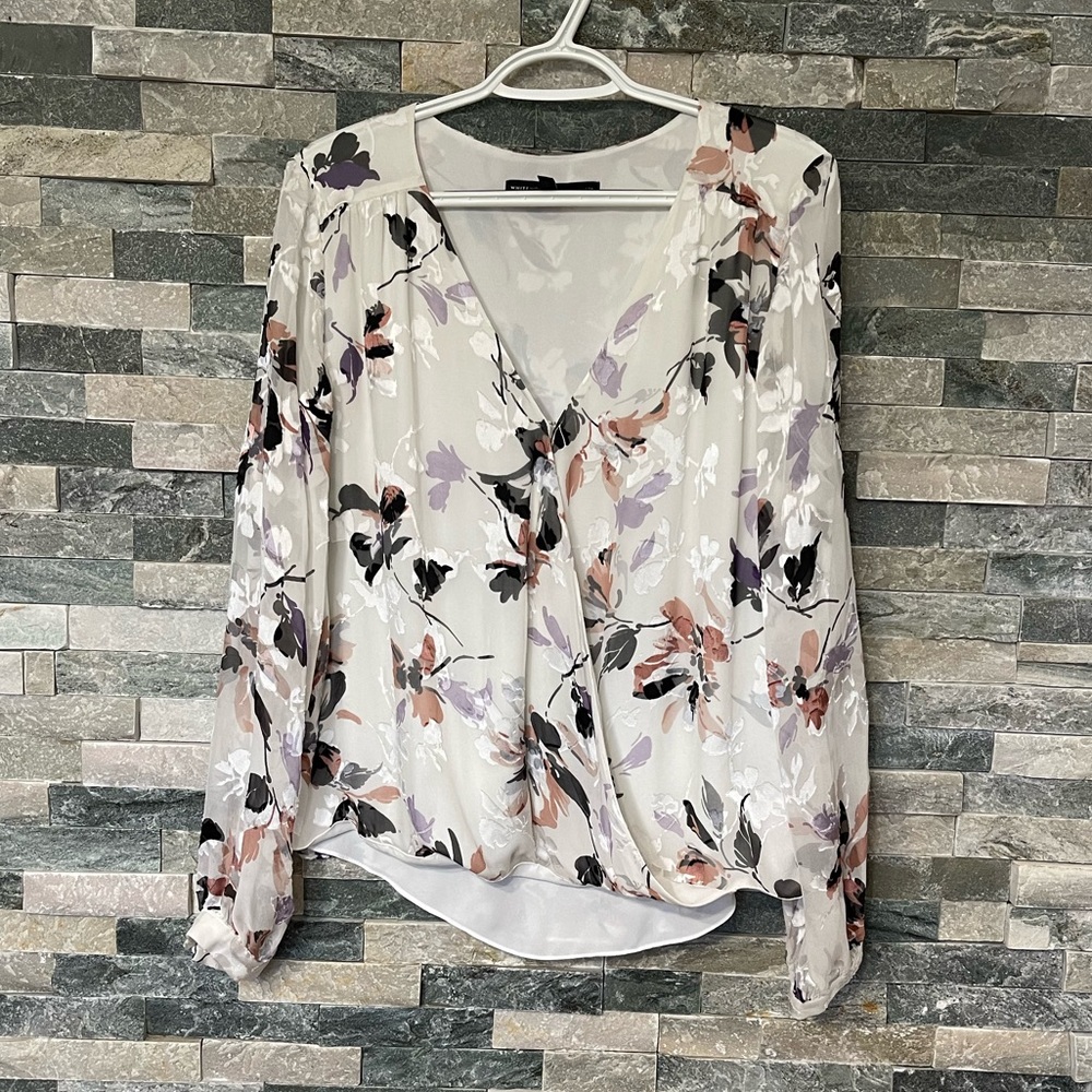 WHBM floral blouse